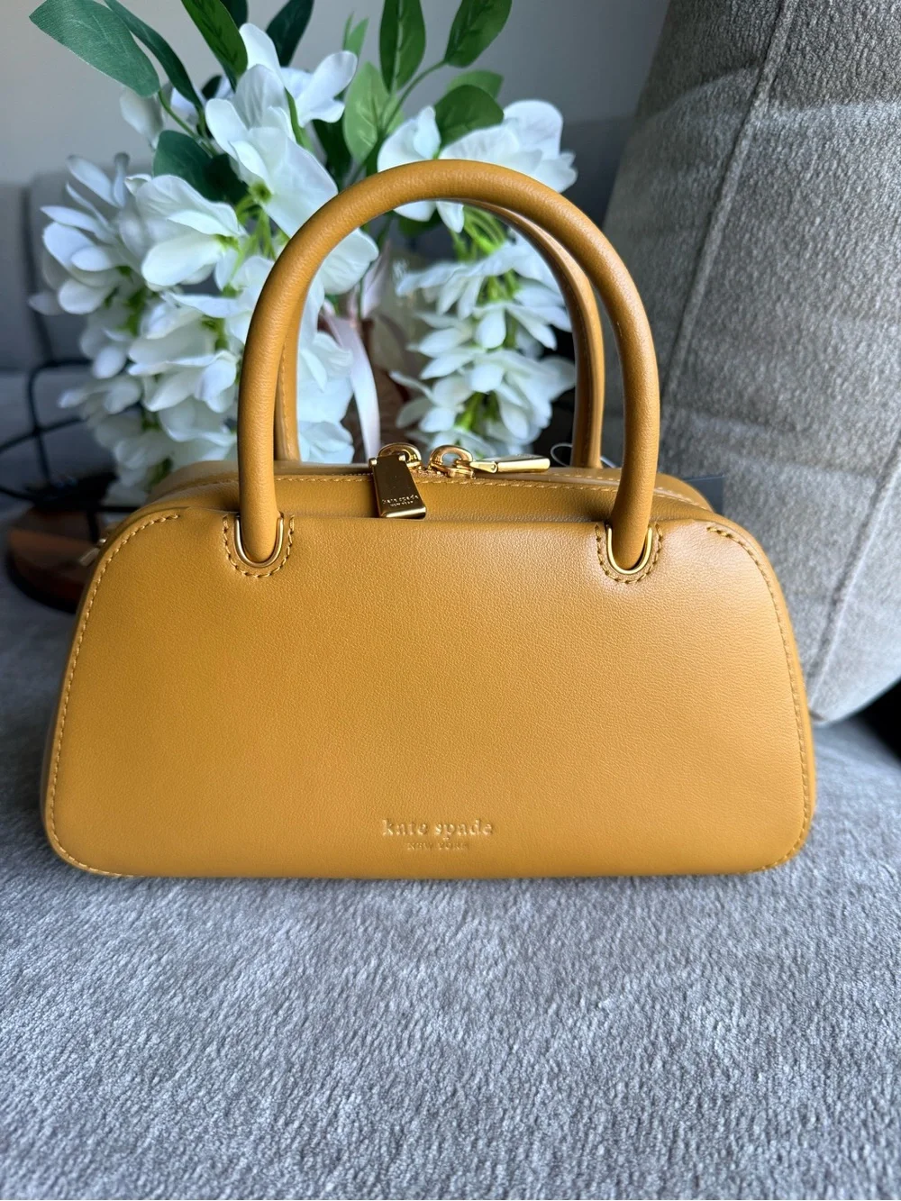 Kate Spade Retail Grace Bag in Curry / Mustard Yellow Leather Handbag Crossbody